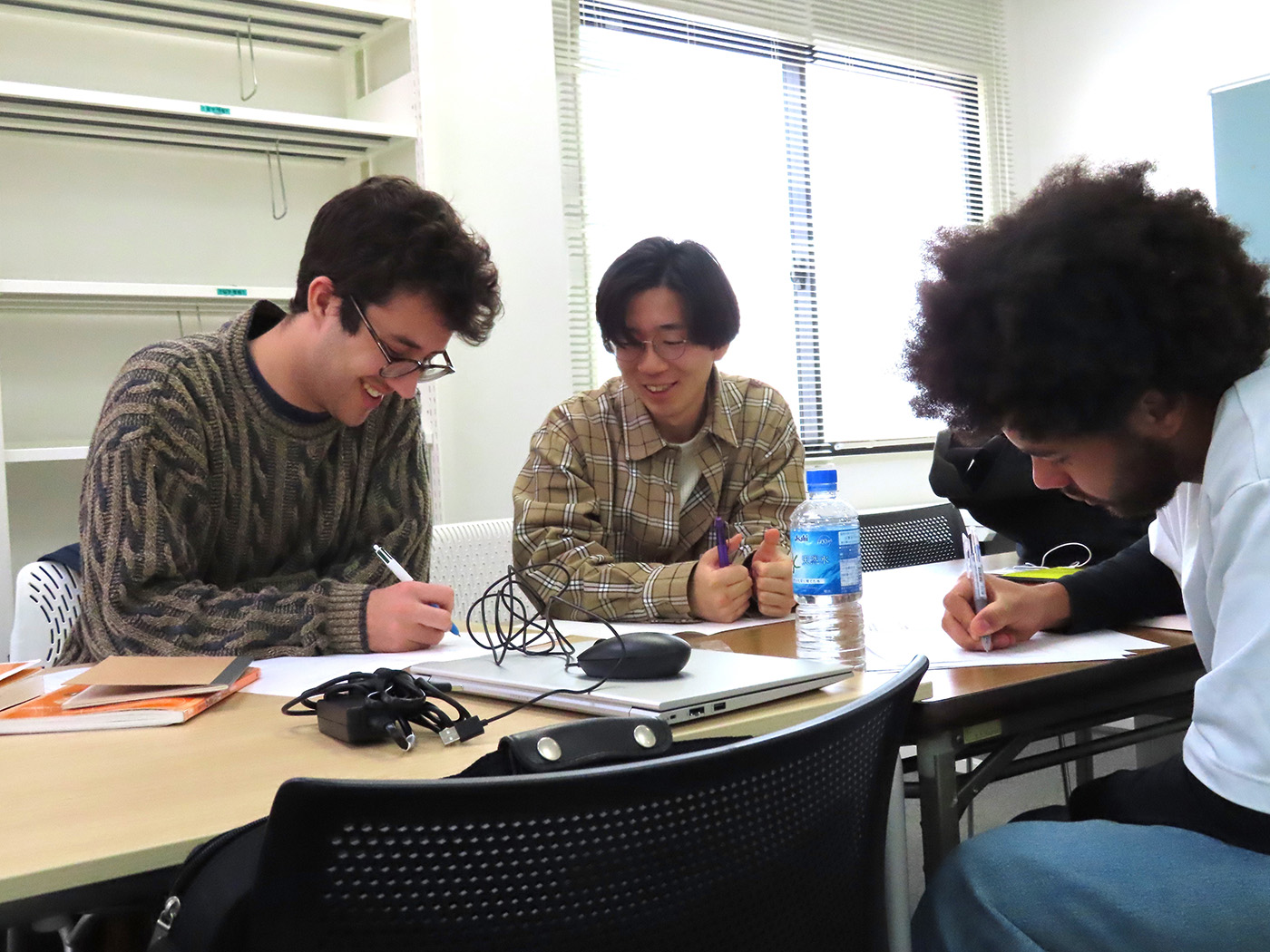 留学生との交流の様子