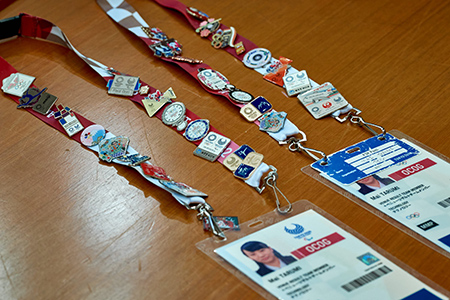 東京オリンピック、パラリンピックで使用した垂見さんのボランティアID証。