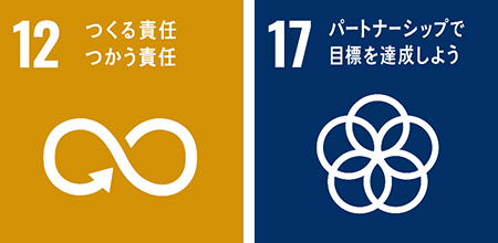 SDGsマークの12と17版