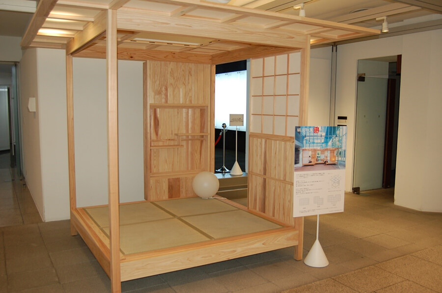 株式会社内田洋行新川本社１階に展示された「組立和室」
