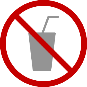 フタなし飲料禁止