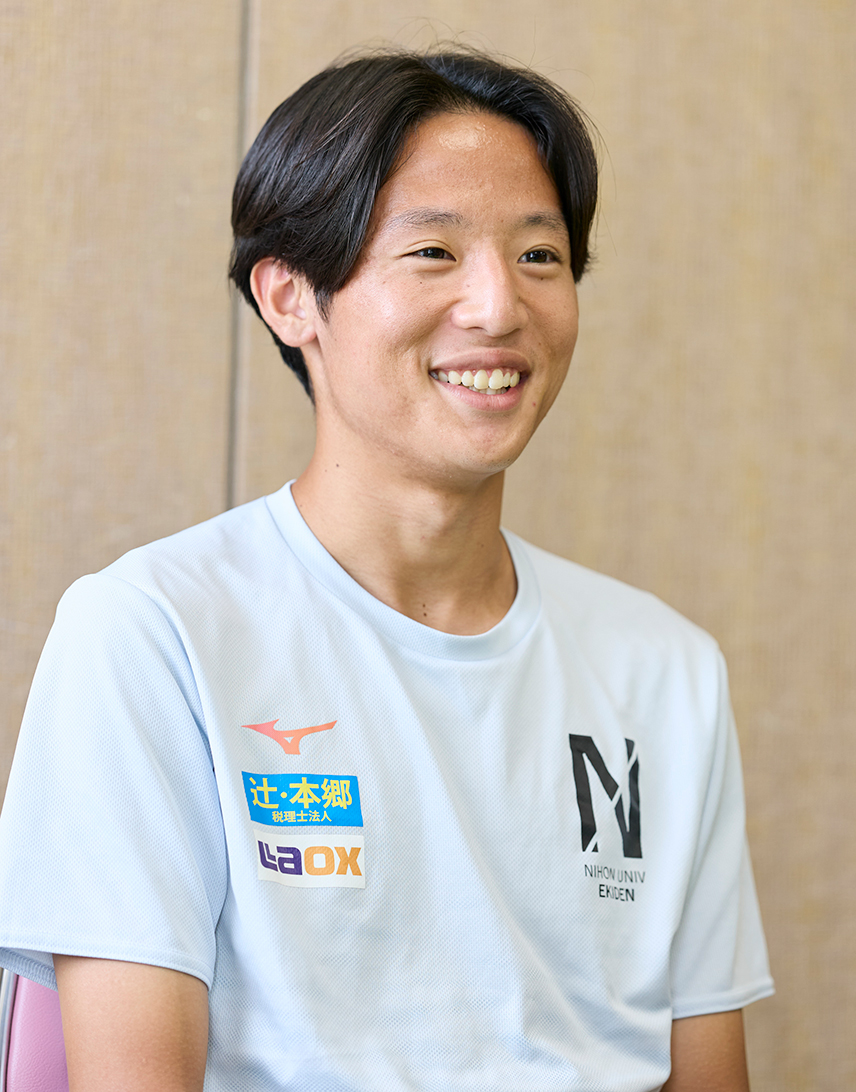 月1回、選手だけのミーティングを行っているという山口聡太主将。「各学年で毎月目標を立て、その成果と反省を話し合っています」【日本大学】