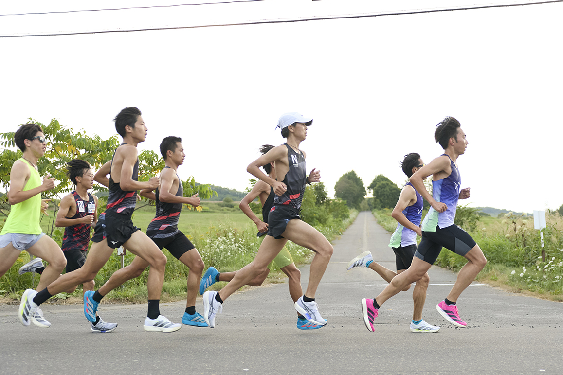 ポイント走を行う選手たち【日本大学】