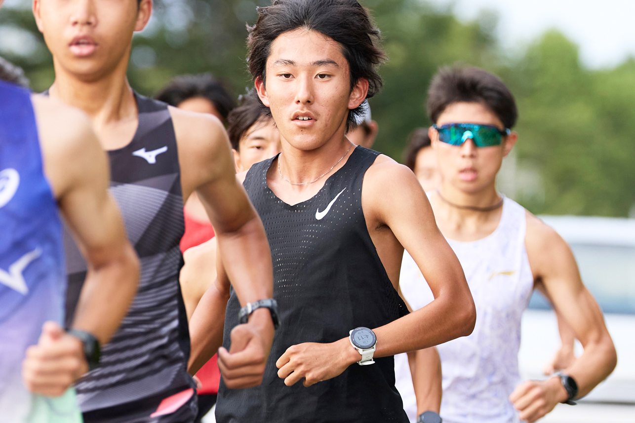 7月の網走記録会で初めて10000mを走った川野選手。「記録は出ませんでしたが、高校とはまた違う雰囲気のあるレースで楽しめました」 【日本大学】