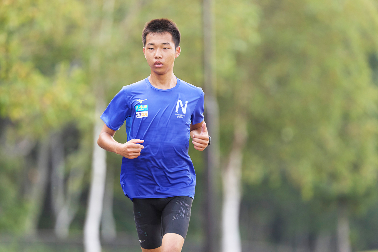 高校の監督の勧めにより日大に興味を持ったという七条選手。「ここ数年でレベルアップしてきているのを知り、自分も強くなれるんじゃないかと思って進学を決めました」 【日本大学】
