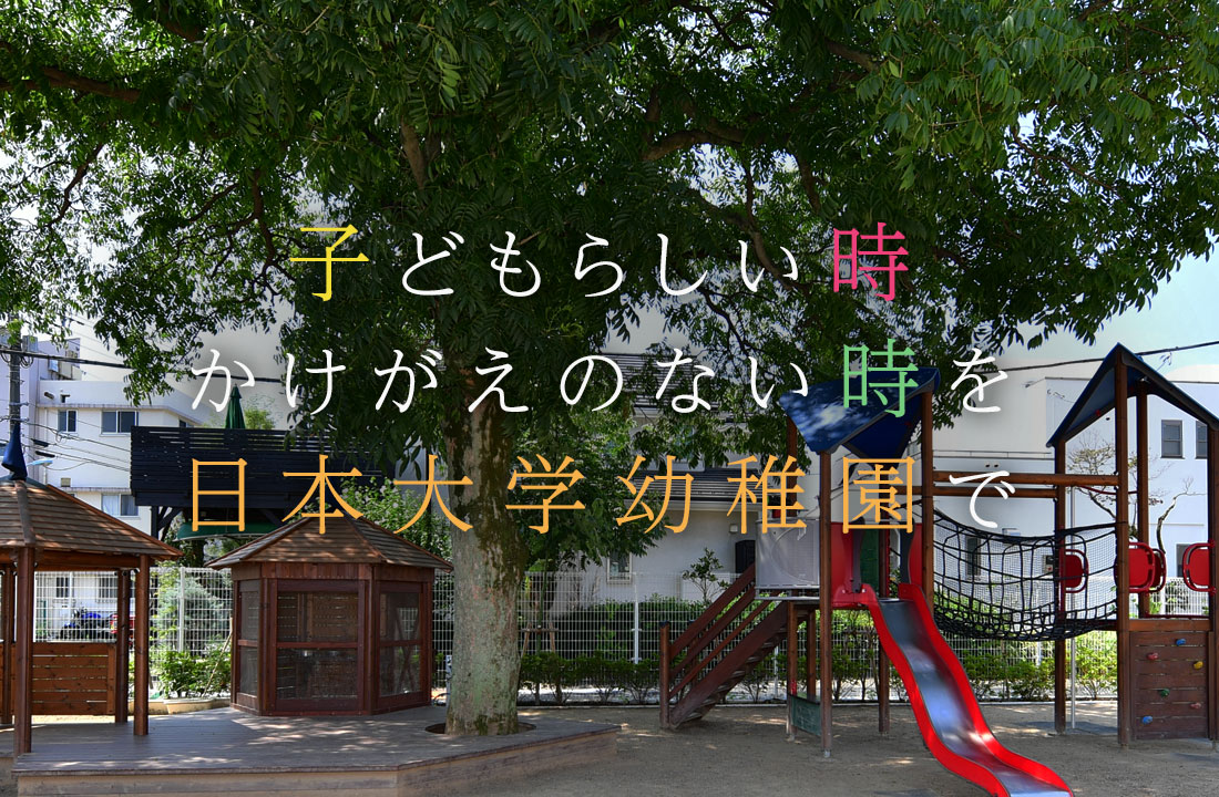 子どもらしい時 かけがえのない時期を 日本大学幼稚園で